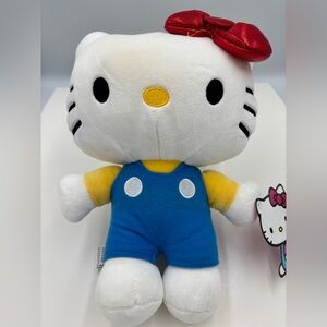 Gund/Sanrio NWT Hello Kitty Plush ,Red Bow/Blue Jumper